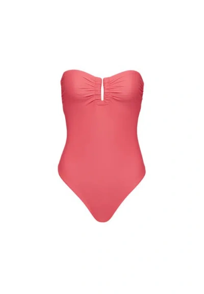 Cuup The Bandeau One Piece Swim In Pink