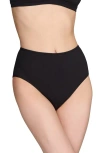 Cuup The Highwaist High Cut Cotton Briefs In Black