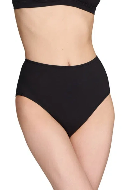 Cuup The Highwaist High Cut Cotton Briefs In Black