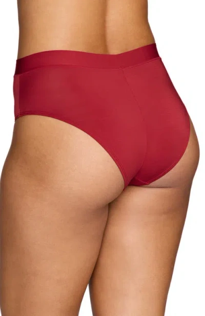 Cuup The Highwaist High Cut Modal Briefs In Scarlet
