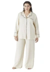 Cuup The Pajama Set Recycled Satin In White