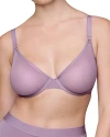 Cuup The Plunge Mesh Bra In Amethyst