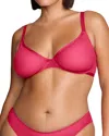 Cuup The Plunge Mesh Bra In Azalea