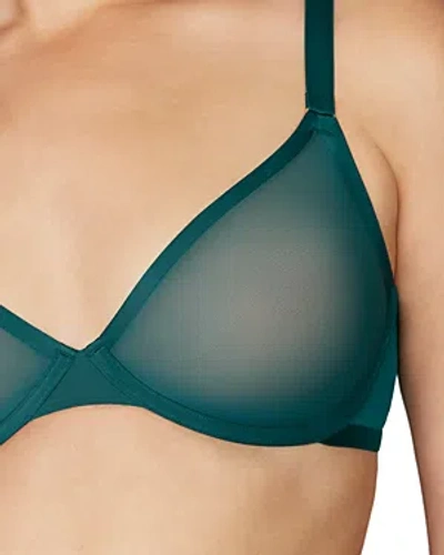 Cuup The Plunge Mesh Bra In Green