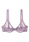 Cuup The Plunge Mesh Bra In Amethyst