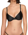 Cuup The Plunge Satin Bra In Black
