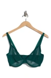 Cuup The Plunge Underwire Mesh Bra In Green