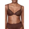 Cuup The Plunge Mesh Bra In Espresso
