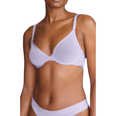 Cuup The Plunge Mesh Bra In Lilac