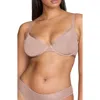 Cuup The Plunge Underwire Sheer Mesh Bra In Moonbeam