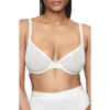 Cuup The Plunge Mesh Bra In Salt