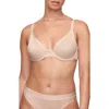 Cuup The Plunge Mesh Bra In Sand