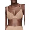 Cuup The Plunge Mesh Bra In Taupe