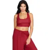 Cuup The Scoop Neck Tank In Red