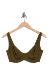 Cuup The Scoop Underwire Microfiber Bra In Green