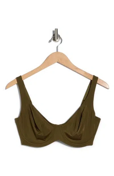 Cuup The Scoop Underwire Microfiber Bra In Green