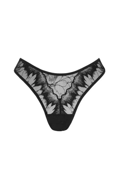Cuup The Thong- Floral Lace In Black