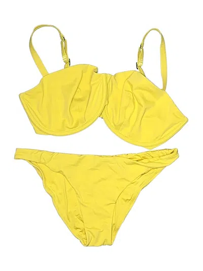 Pre-owned Cuup Two Piece Swimsuit In Yellow