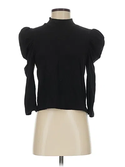Pre-owned Cuyana 3/4 Sleeve Top Black Turtleneck Tops