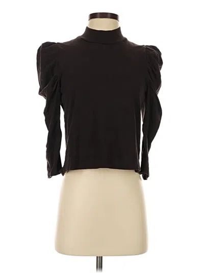 Pre-owned Cuyana 3/4 Sleeve Top Black Turtleneck Tops