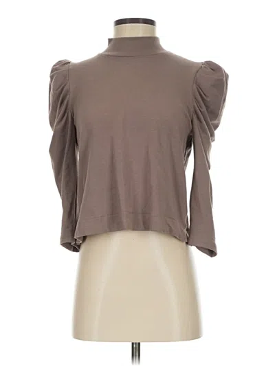 Pre-owned Cuyana 3/4 Sleeve Top Brown Turtleneck Tops
