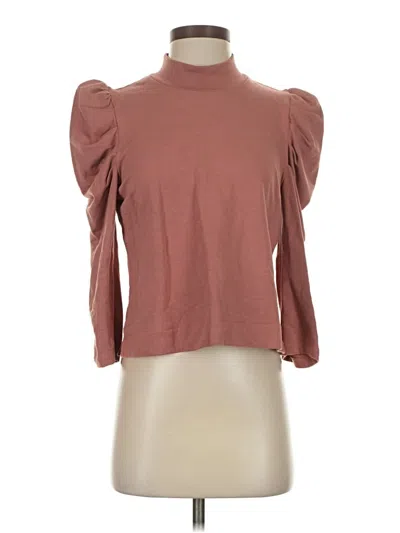 Pre-owned Cuyana 3/4 Sleeve Top Brown Turtleneck Tops
