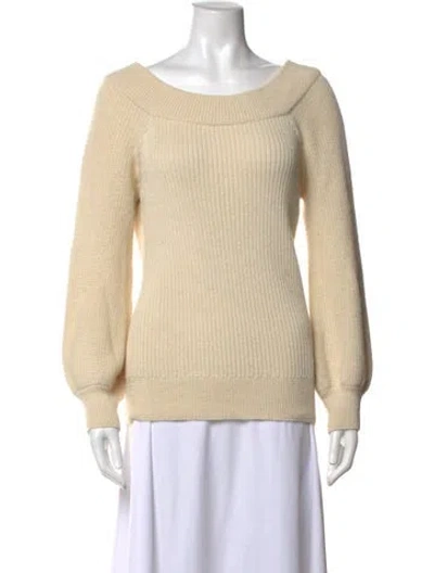 Pre-owned Cuyana Alpaca Off-the-shoulder Sweater In Neutrals