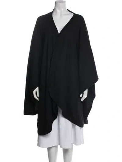 Pre-owned Cuyana Alpaca Open Front Sweater In Black