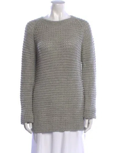 Pre-owned Cuyana Baby Alpaca Bateau Neckline Sweater In Gray