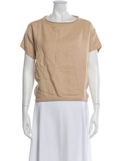 Pre-owned Cuyana Baby Alpaca Bateau Neckline Sweater In Neutral