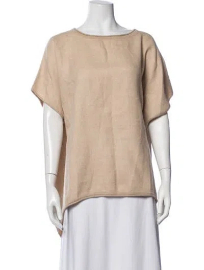 Pre-owned Cuyana Baby Alpaca Bateau Neckline Sweater In Neutrals