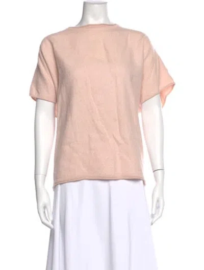 Pre-owned Cuyana Baby Alpaca Bateau Neckline Sweater In Pink