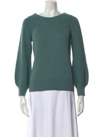Pre-owned Cuyana Baby Alpaca Crew Neck Sweater In Green