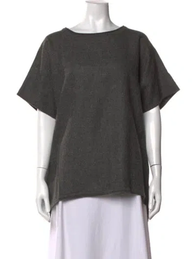 Pre-owned Cuyana Baby Alpaca Crew Neck Sweater In Grey