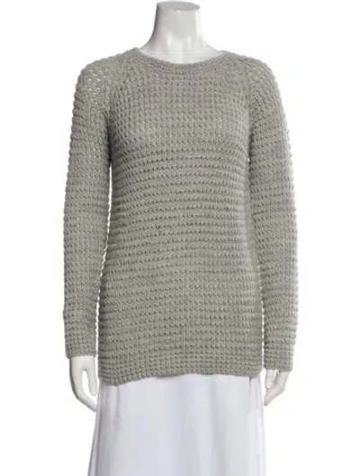 Pre-owned Cuyana Baby Alpaca Scoop Neck Sweater In Gray