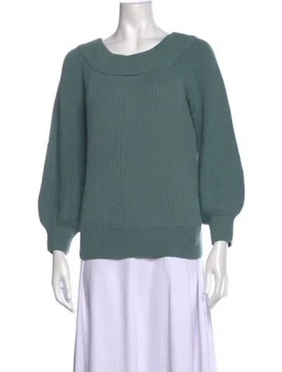 Pre-owned Cuyana Baby Alpaca Scoop Neck Sweater In Green