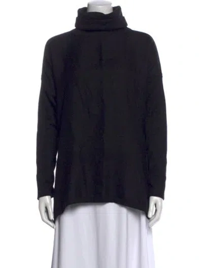 Pre-owned Cuyana Baby Alpaca Turtleneck Sweater In Black