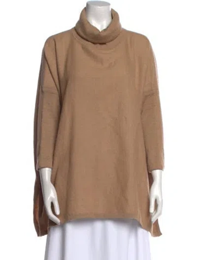 Pre-owned Cuyana Baby Alpaca Turtleneck Sweater In Brown