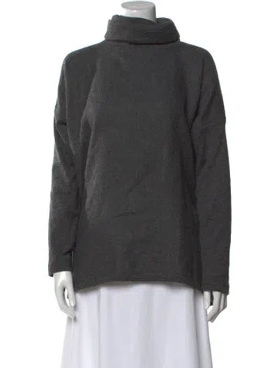 Pre-owned Cuyana Baby Alpaca Turtleneck Sweater In Gray