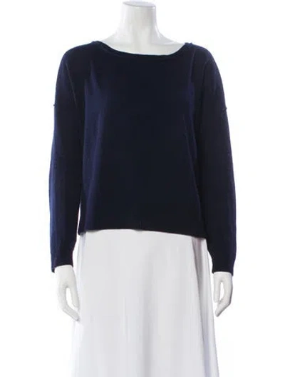 Pre-owned Cuyana Bateau Neckline Sweater In Blue