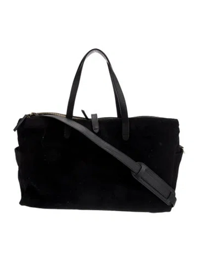 Pre-owned Cuyana Canvas Messenger Bag In Black