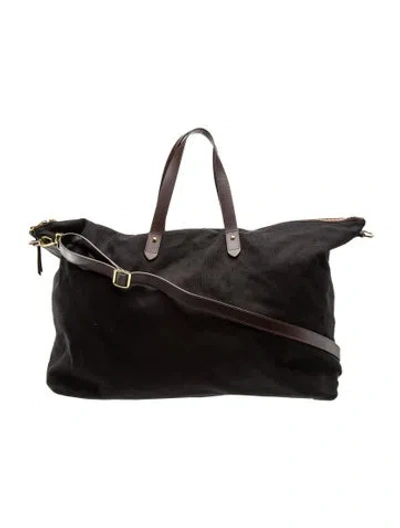 Pre-owned Cuyana Canvas Weekender Bag In Black
