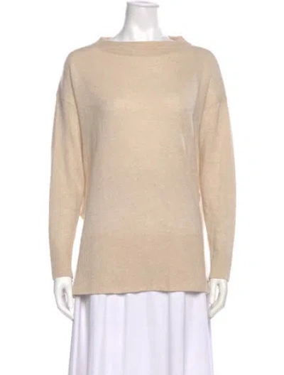 Pre-owned Cuyana Cashmere Bateau Neckline Sweater In Neutral