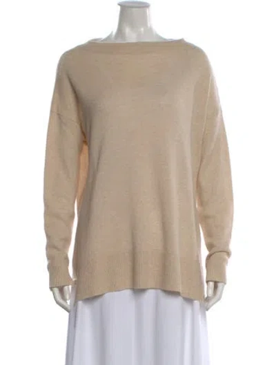 Pre-owned Cuyana Cashmere Bateau Neckline Sweater In Neutral