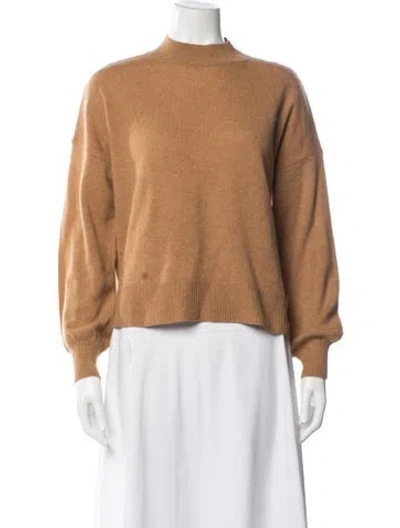 Pre-owned Cuyana Cashmere Mock Neck Sweater In Brown