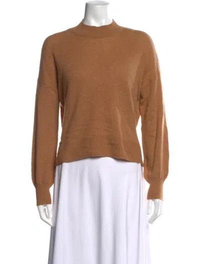 Pre-owned Cuyana Cashmere Mock Neck Sweater In Brown