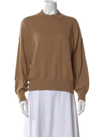 Pre-owned Cuyana Cashmere Mock Neck Sweater In Brown