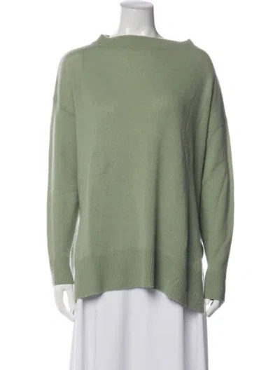 Pre-owned Cuyana Cashmere Mock Neck Sweater In Green