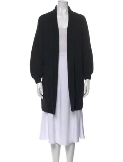 Pre-owned Cuyana Cashmere Open Front Sweater In Black