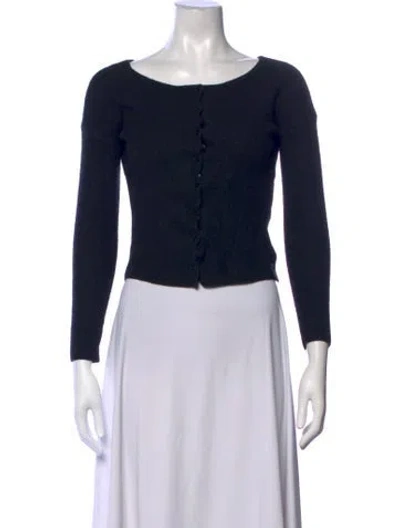 Pre-owned Cuyana Cashmere Open Front Sweater In Black
